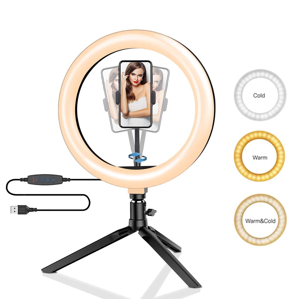 Photography Lighting Spotlight - 26cm 10 polegada led anel selfie