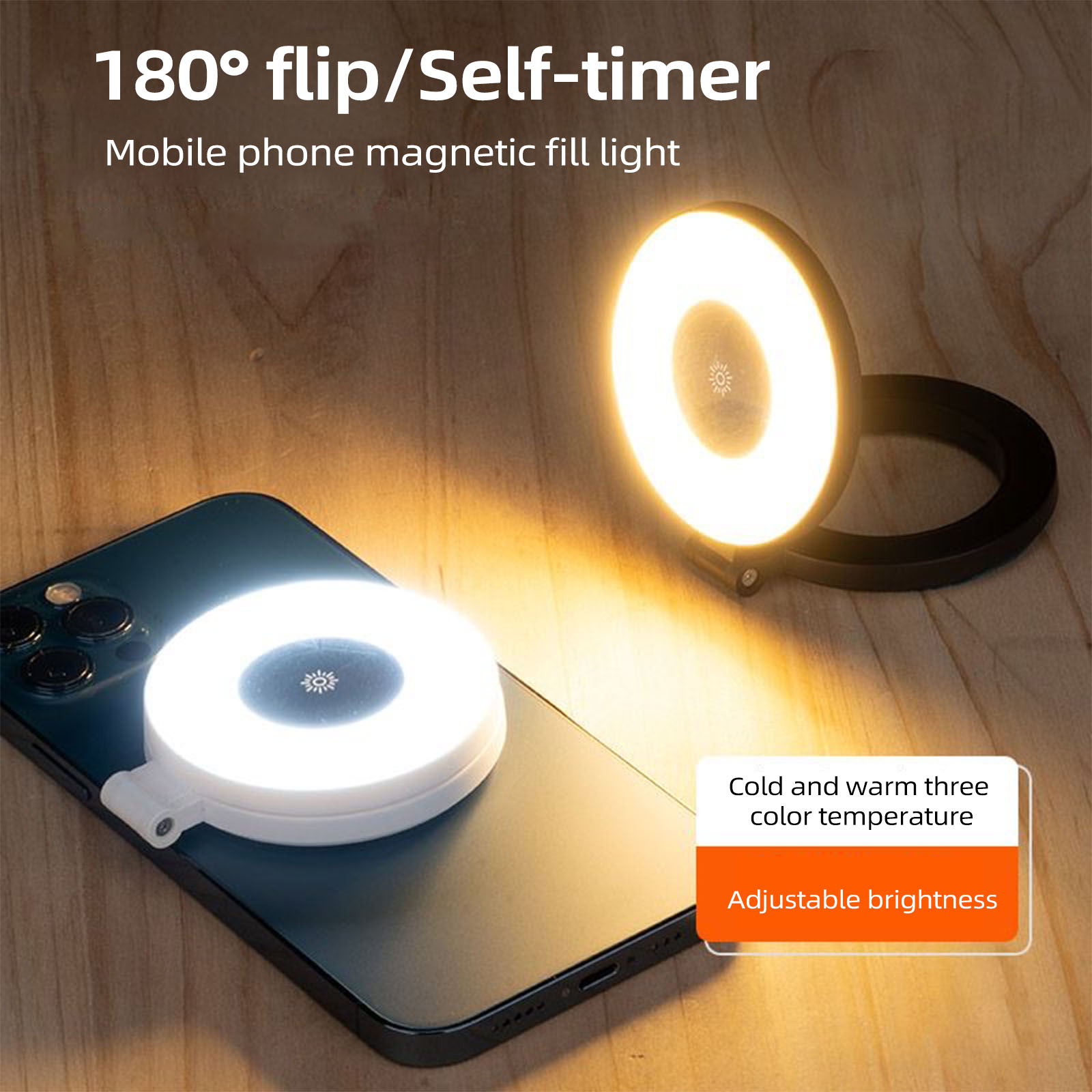 Photography Lighting Ring - Luz magnética do anel do selfie