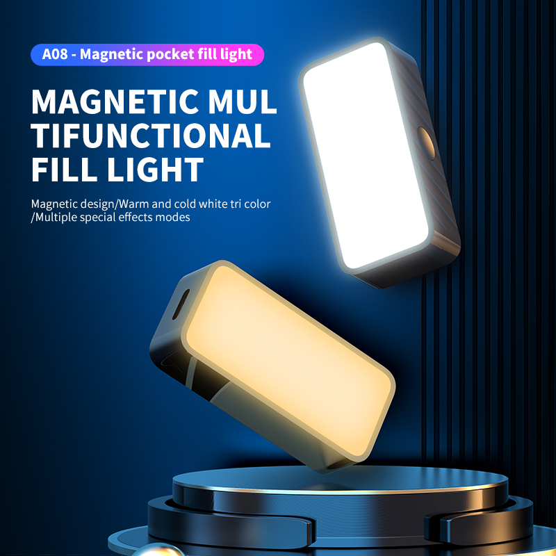Photography Lighting Spotlight - Magnético portátil mini selfie luz de