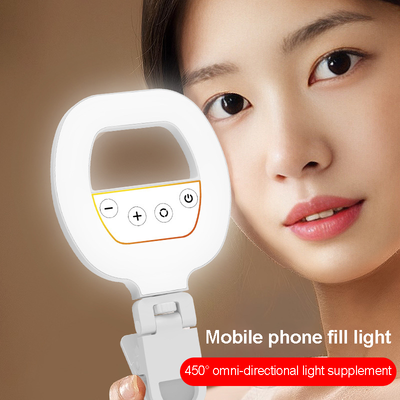 Photography Lighting Ring - Luz led recarregável para celular, luz