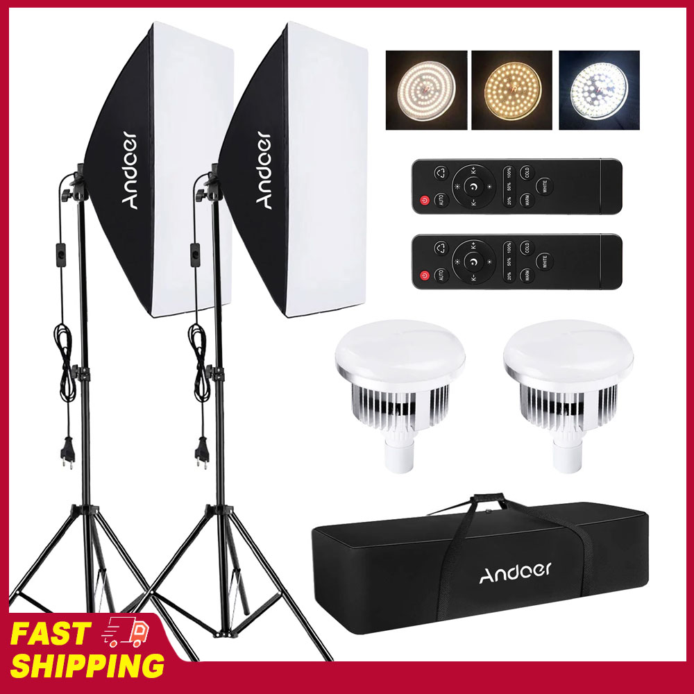Iris Photography Led Lighting Pack - Conjunto de Iluminação Softbox Andoer para