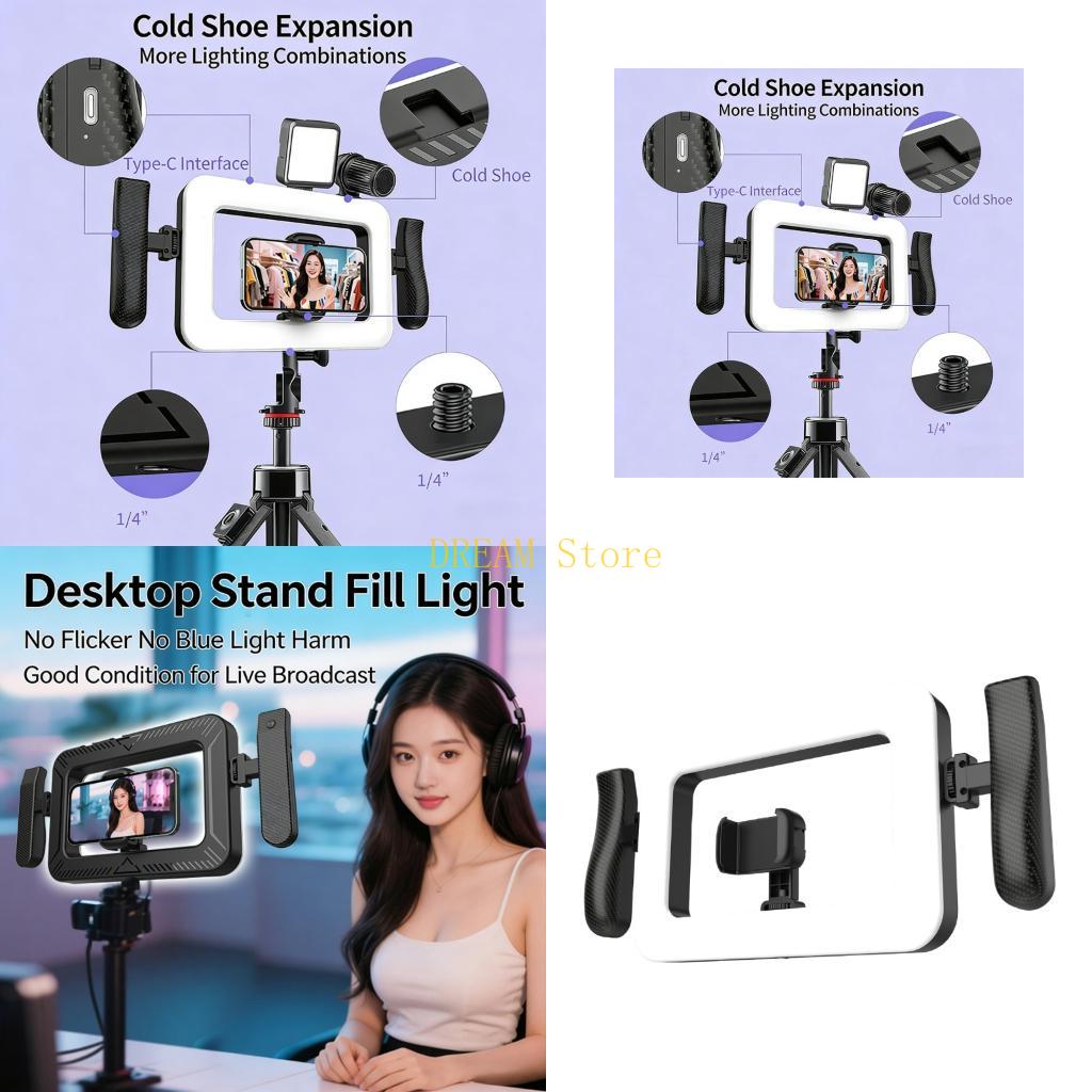 Photography Lighting Ring - Luz portátil portátil 360 brilho ajustável