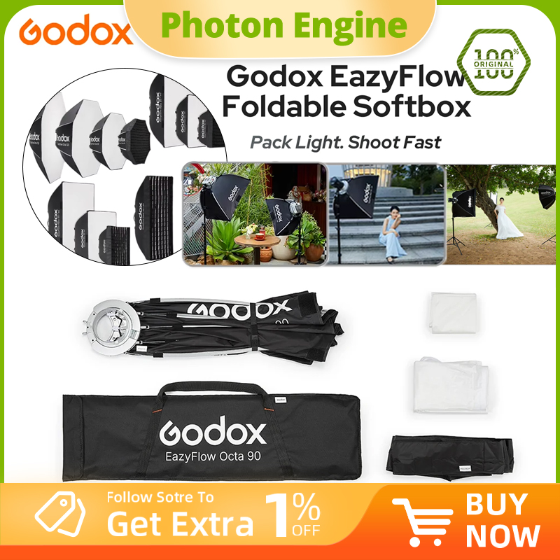 Photography Lighting Mount - Softbox dobrável Godox EazyFlow com montagem