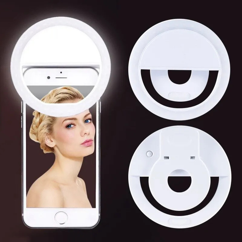 USB recarregável LED Selfie Ri - Photography Lighting Spotlight avaliação e preço