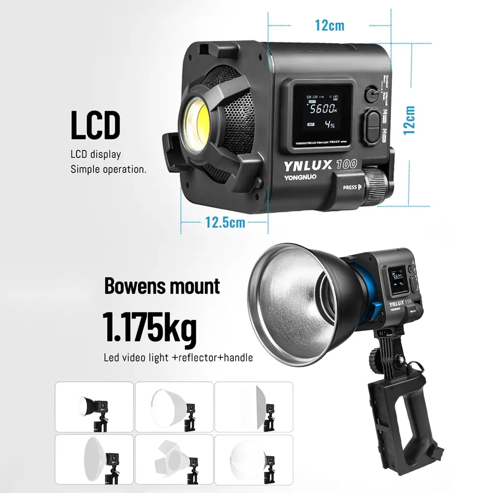YONGNUO YNLUX100 100W 3200K-56 - Lighting In Photography Studio avaliação e preço
