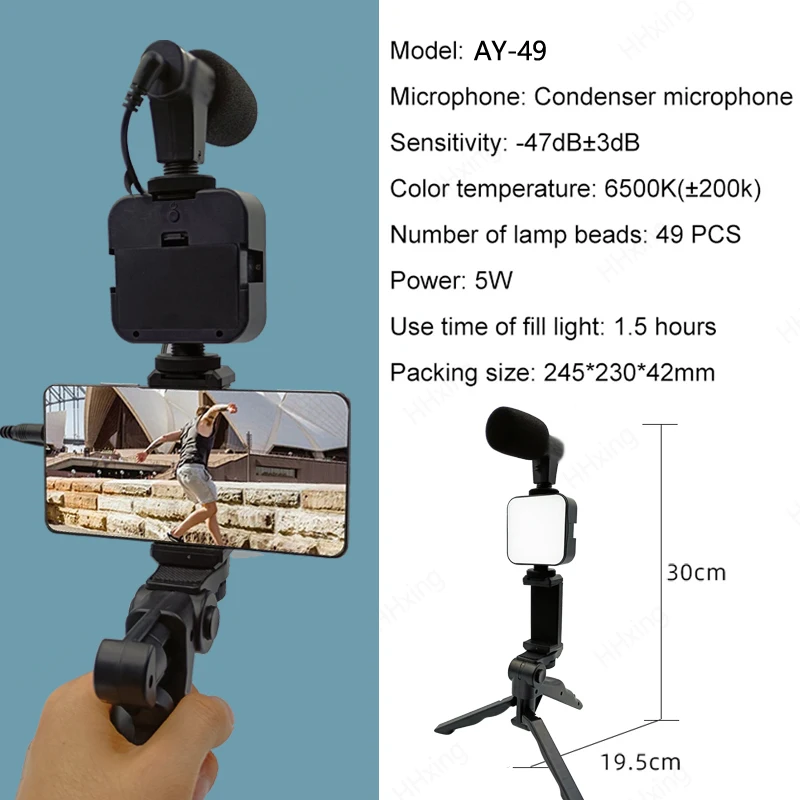 Kit de vlogging para smartphon - Iris Photography Led Lighting Pack avaliação e preço