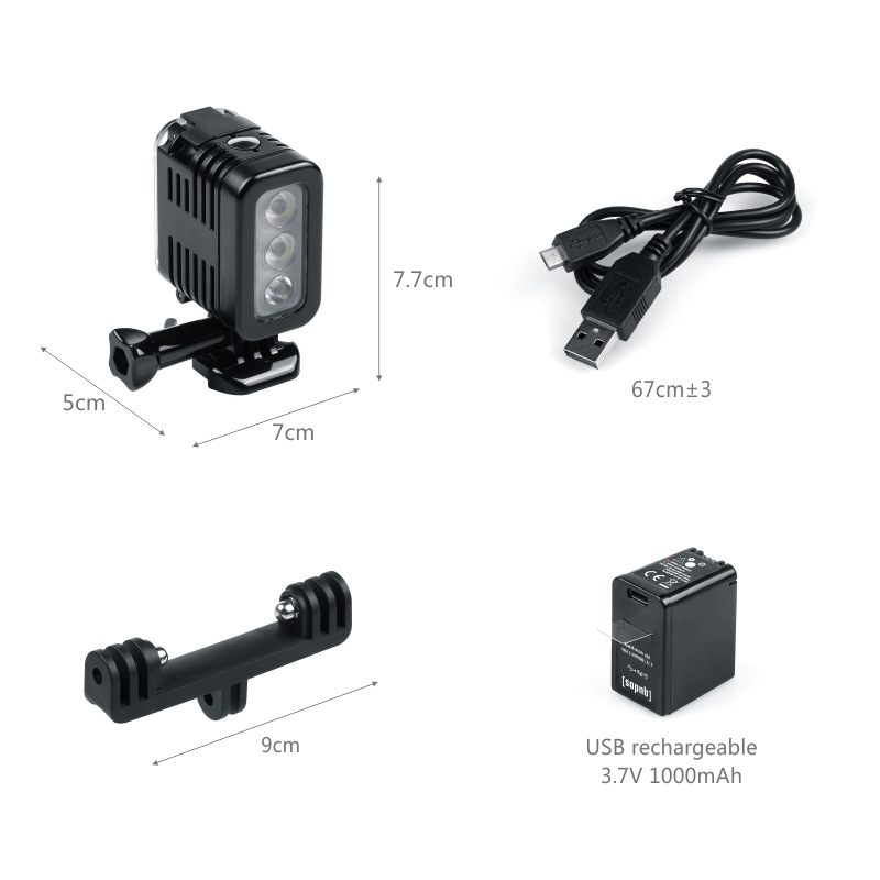 Nova Lâmpada LED Subaquática P - Iris Photography Led Lighting Pack avaliação e preço