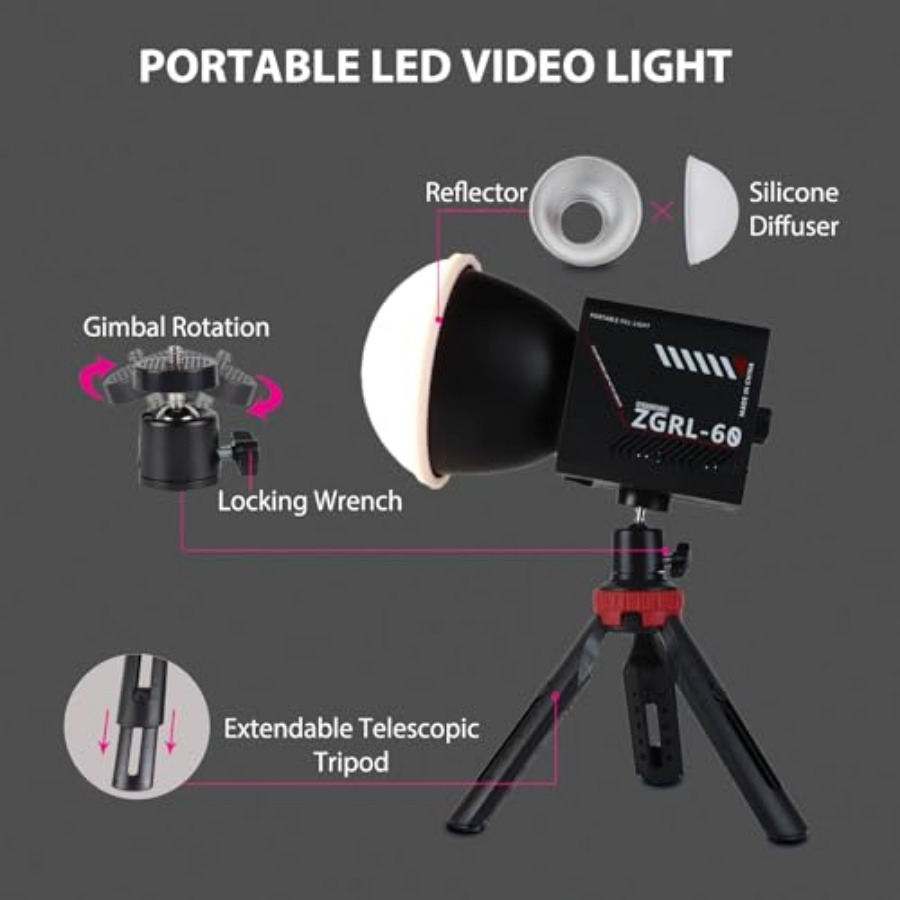 Luz de vídeo LED COB de 60W po - Lighting In Photography Studio avaliação e preço