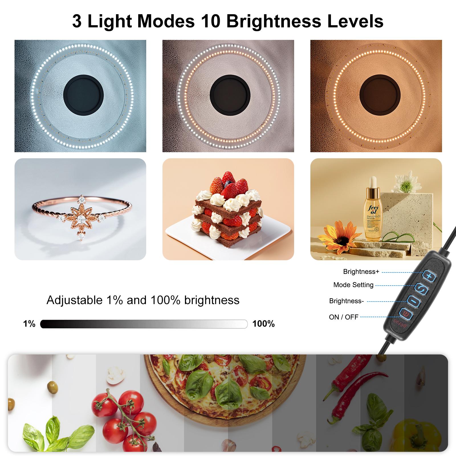 PULUZ 50cm Ring Light Portátil - Photography Lighting Backdrop avaliação e preço