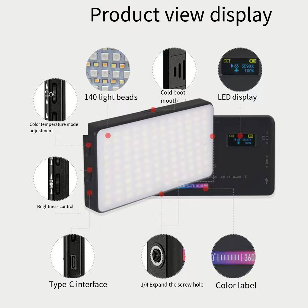 Modos RGB Mini Spotlight Luz d - Photography Lighting Spotlight avaliação e preço