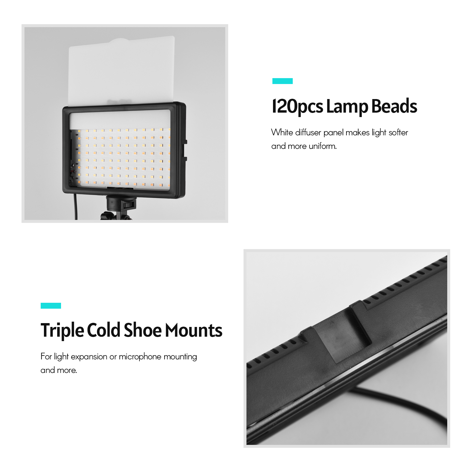 Andoer-LED Video Light Kit, Fo - Iris Photography Led Lighting Pack avaliação e preço