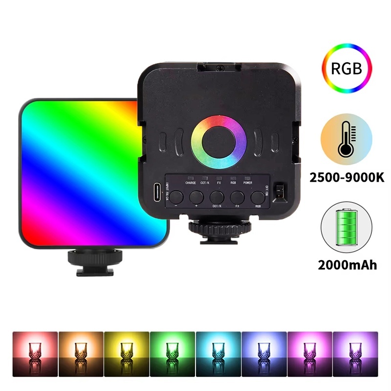 Mini luz de vídeo RGB portátil - Photography Lighting Mount avaliação e preço