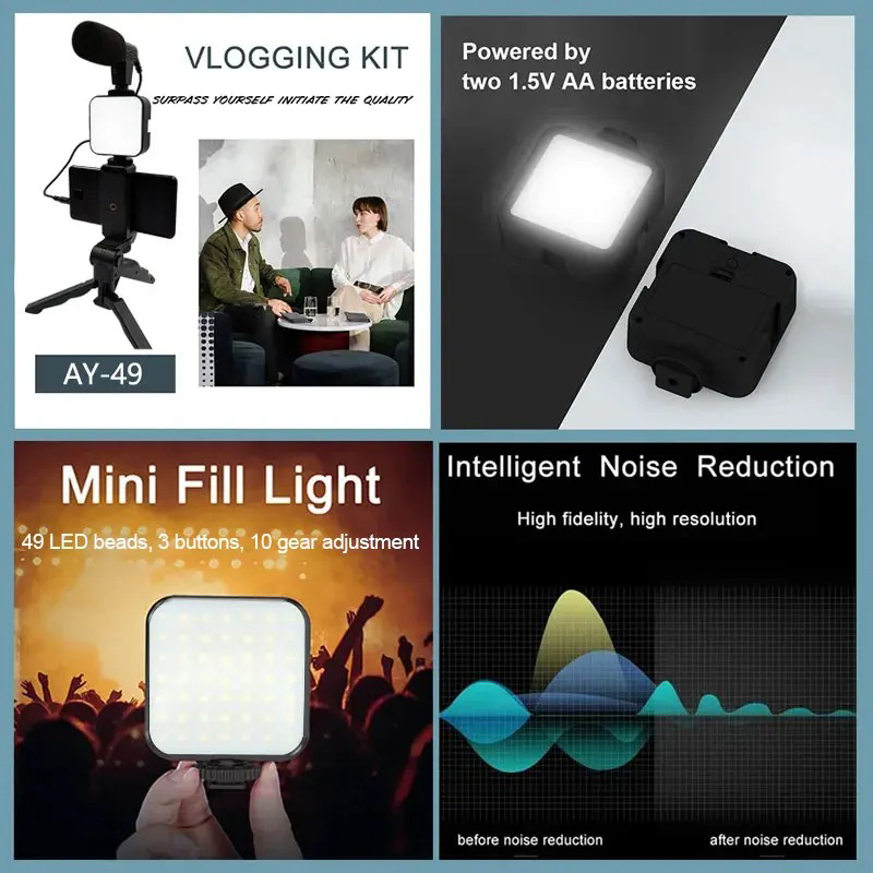 Kit de Vlogging para Smartphon - Iris Photography Led Lighting Pack avaliação e preço